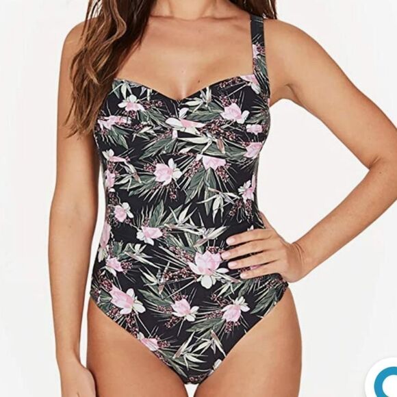 Nip Tuck Swim Fern Gully Twist Front Design Tummy Control One Piece Swim… - Picture 1 of 12